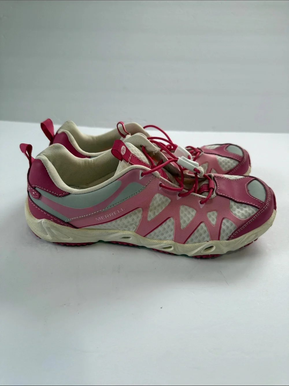 Merrell Kids Hot Pink and White Trail Sneakers